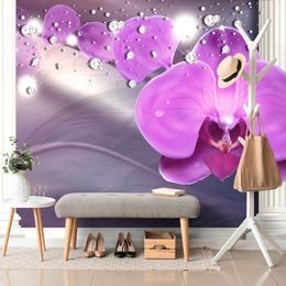 Tapeta květiny orchideje se starověkými sloupy