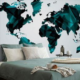 Samolepící tapeta mapa světa tovrená polygony