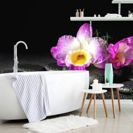 Samolepící tapeta relaxační zátiší s orchidejí
