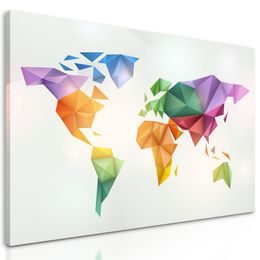 Obraz moderní mapa světa tvořená origami