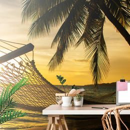 Originální samolepící fototapeta houpací síť u moře