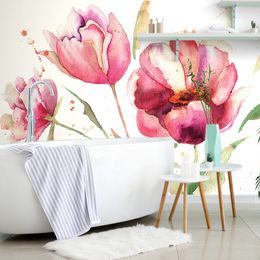 Jedinečná tapeta malované tulipány