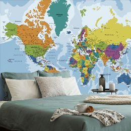 Samolepící tapeta barevně rozlišená mapa