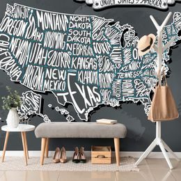Samolepící tapeta abstraktní mapa USA