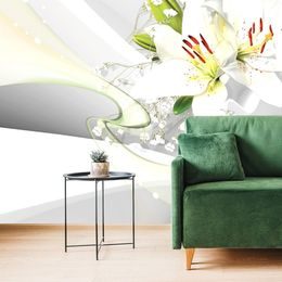 Tapeta jedinečná bílá lilie