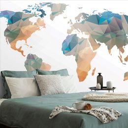 Samolepící tapeta abstraktní mapa tvořená polygony