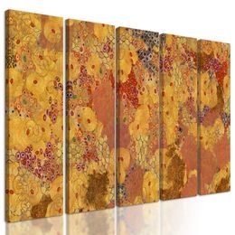 5-dílný obraz abstrakce v duchu G. Klimta