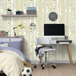 Samolepící tapeta hustý březový háj