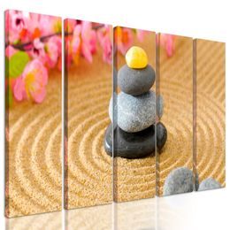 5-dílný obraz Zen svatyně