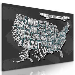 Obraz abstraktní mapa USA
