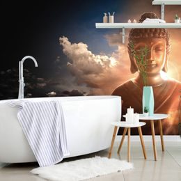 Tapeta meditující Buddha v oblacích