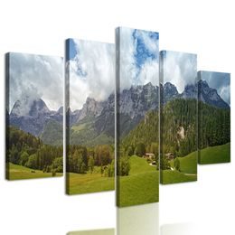5-dílný obraz nádherná příroda v Rakouských horách