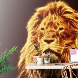 Tapeta abstraktní lví hlava v zajímavém provedení