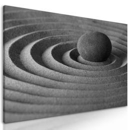 Obraz hladký kámen v černobílém provedení