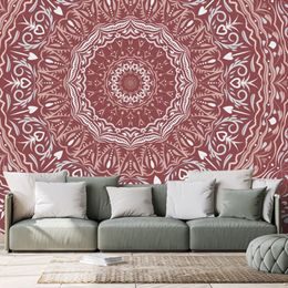 Tapeta uklidňující Mandala v růžovém provedení