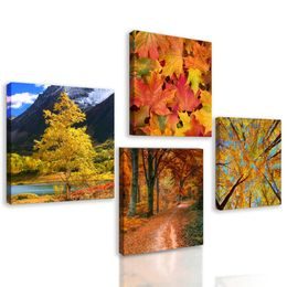 Set obrazů krásná podzimní příroda