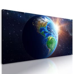 Obraz vesmírný pohled na modrou planetu