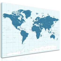 Obraz naučná mapa světa