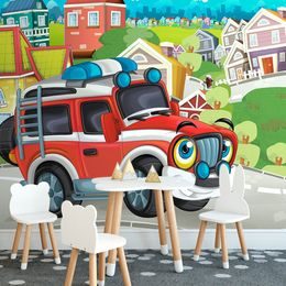 Originální samolepící tapeta statečné autíčko