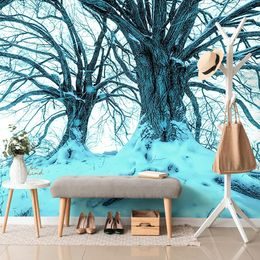 Tapeta dotek stromů s přicházející zimou