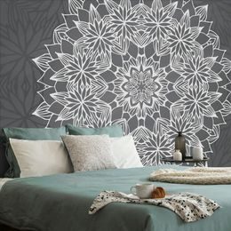 Tapeta umělecká abstrakce s květinovým motivem