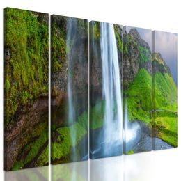 5-dílný obraz nádherný horský vodopád