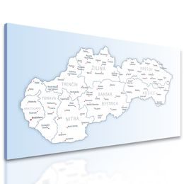 Obraz podrobná mapa Slovenské republiky