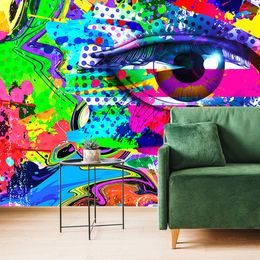 Jedinečná tapeta pop art oko