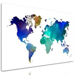 Obraz akvarelová mapa světa