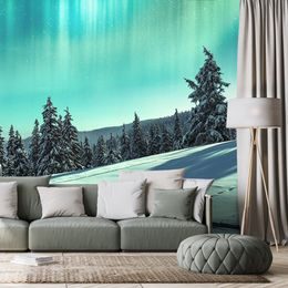 Tapeta chaloupka v zasněžených horách