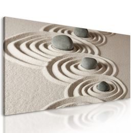 Obraz plážové zátiší s Zen kameny