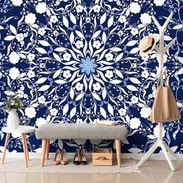 Nádherná tapeta vzor s bílými květy