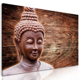 Obraz Buddha u dřevěného pozadí
