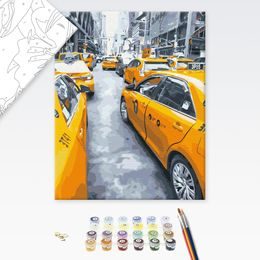 Malování podle čísel taxíky New Yorku