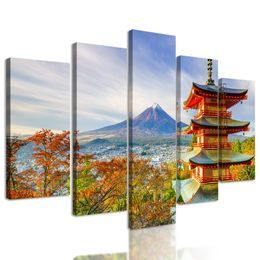 5-dílný obraz krása Japonska