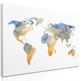 Obraz abstraktní mapa tvořená polygony