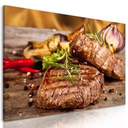 Obraz dobře propečený steak