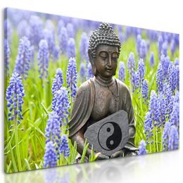 Obraz Buddha na levandulové louce