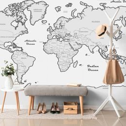 Tapeta jemná mapa s šedým okrajem