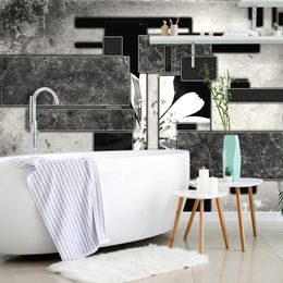 Tapeta luxusní abstrakce v černobílém provedení