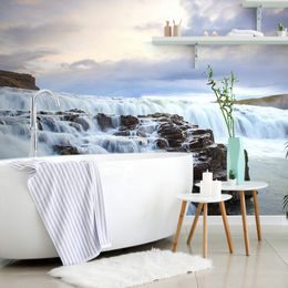 Zajímavá samolepící fototapeta krásné vodopády na Islandu
