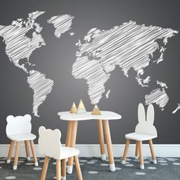 Tapeta zajímavá mapa na černobílém pozadí