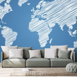 Tapeta zajímavá mapa na modrém pozadí