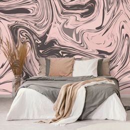 Samolepící tapeta růžová umělecká abstrakce