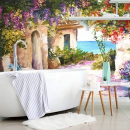 Krásná tapeta malovaný domeček u moře