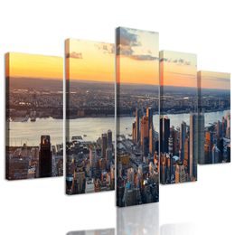 5-dílný obraz okouzlující New York