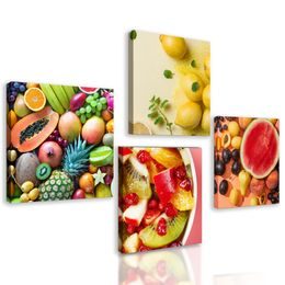 Set obrazů exotické ovoce