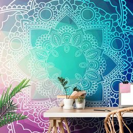 Tapeta Mandala na barevném pozadí