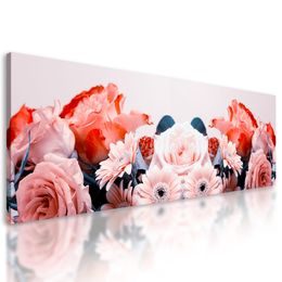 Obraz romantická kytice v odstínech růžové