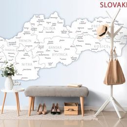 Samolepící tapeta podrobná mapa Slovenské republiky